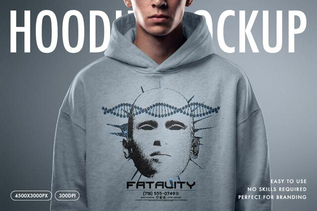 Streetwear Hoodie Print Mockup