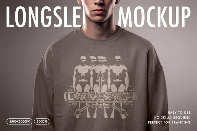 Streetwear Longsleeve Print Mockup