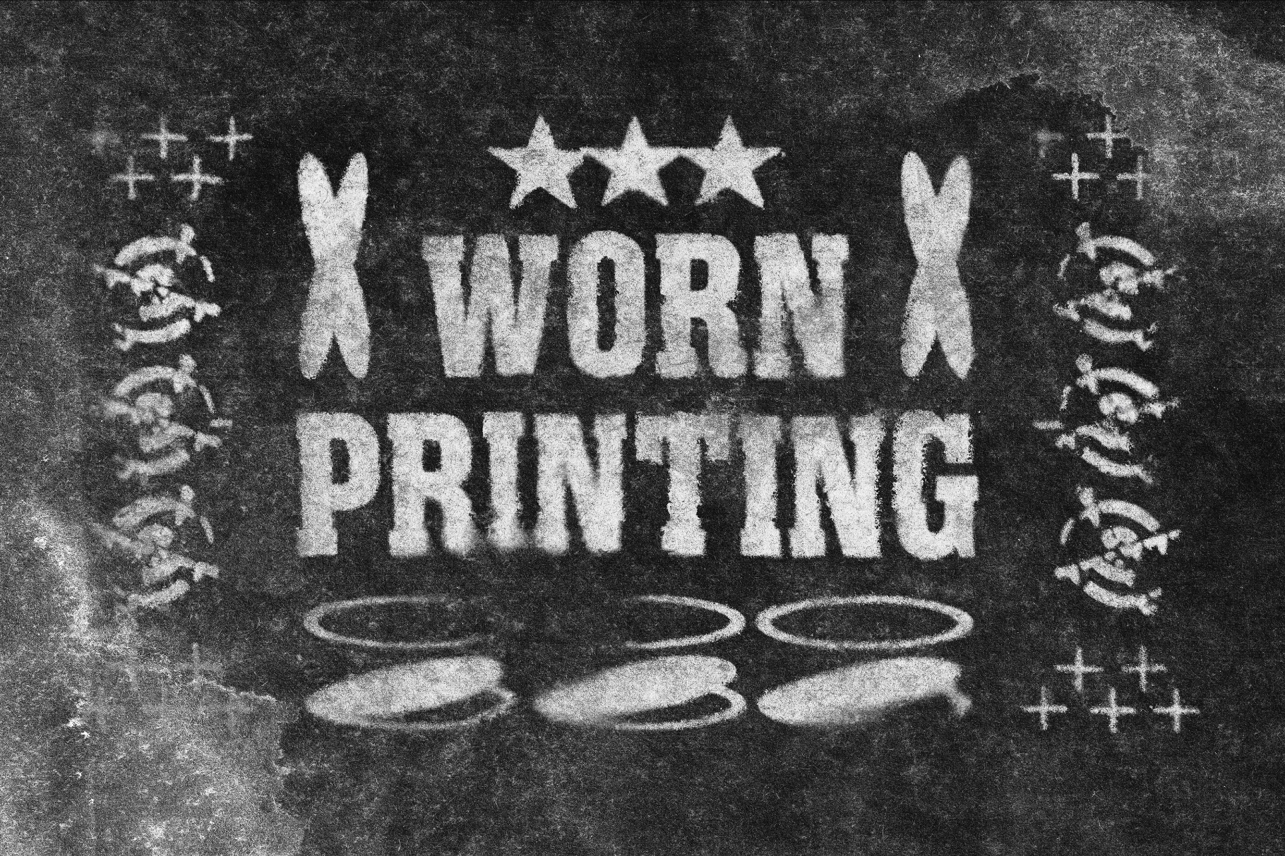 Worn Print Text & Logo Effect