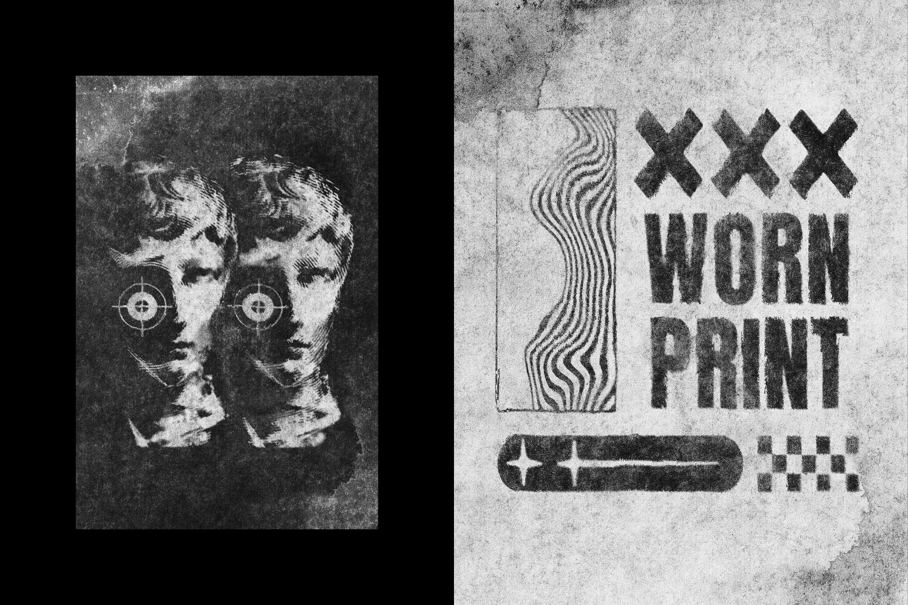 Worn Print Text & Logo Effect