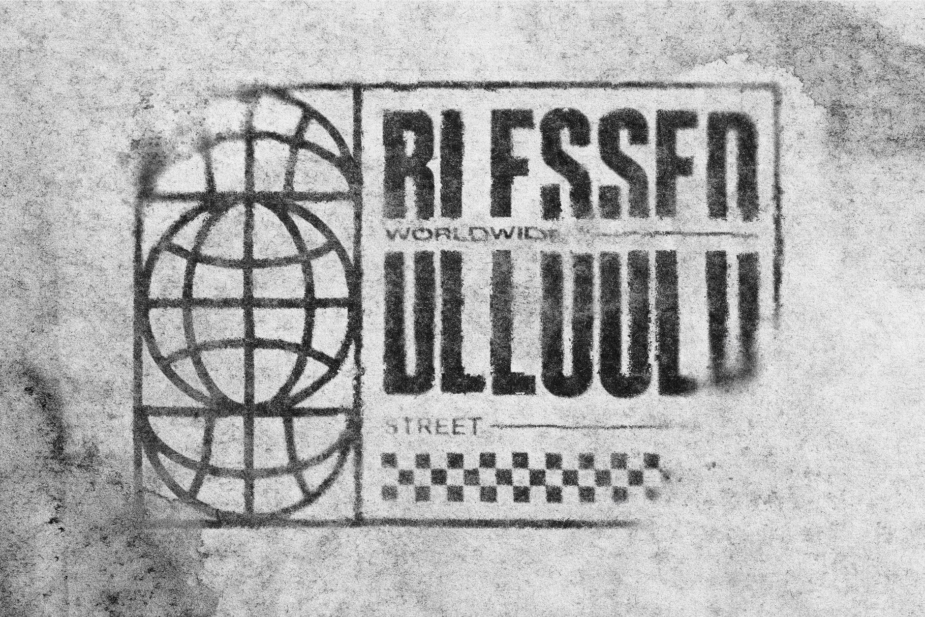 Worn Print Text & Logo Effect