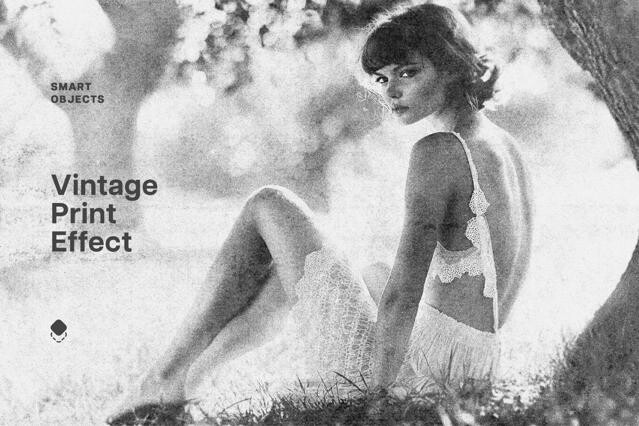 Vintage Print Photo Effect