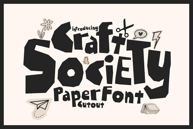 Craft Society - Paper Cut Display Font