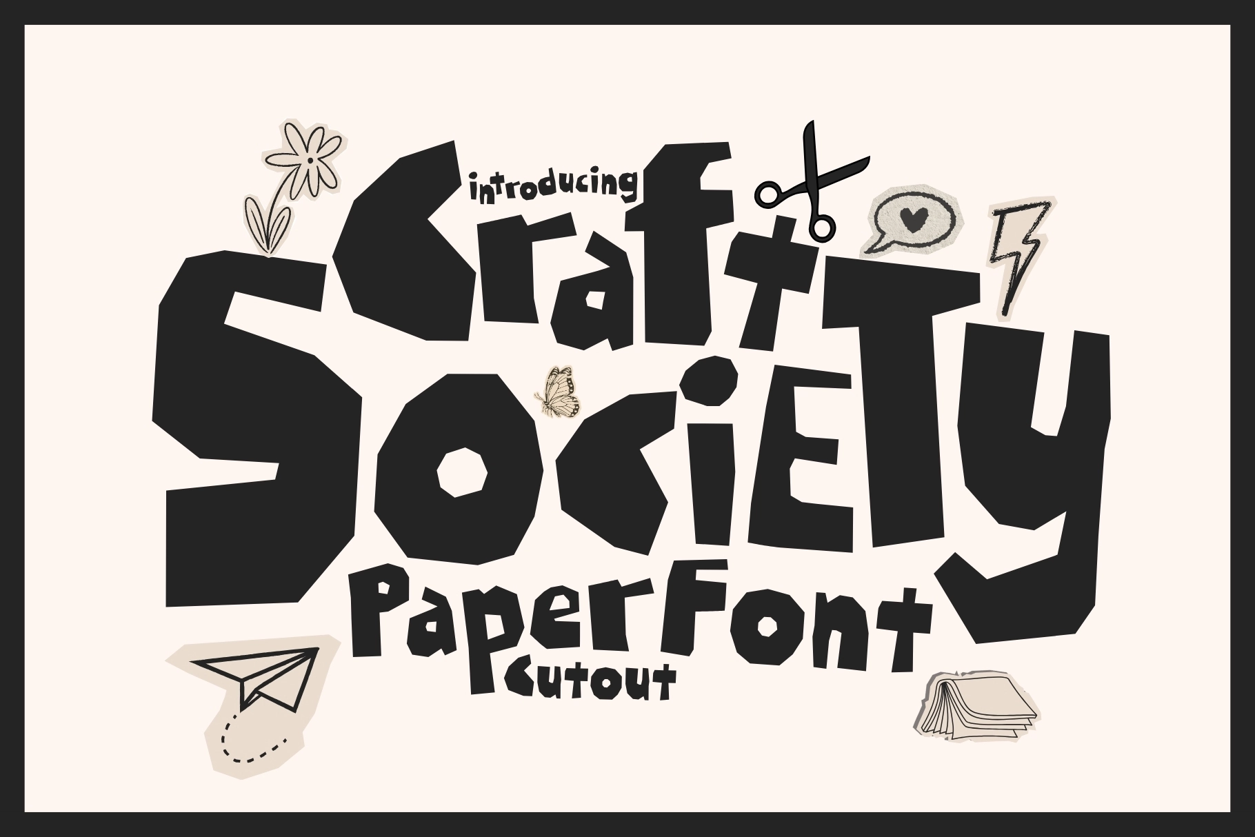 Craft Society - Paper Cut Display Font
