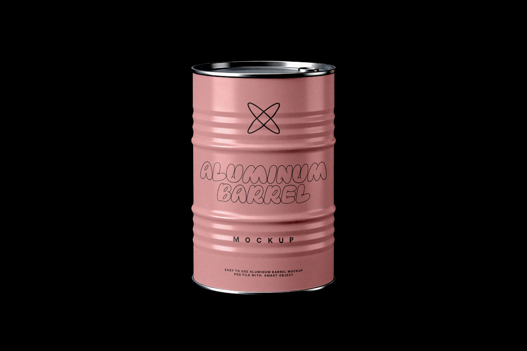 Aluminum Barrel Mockup