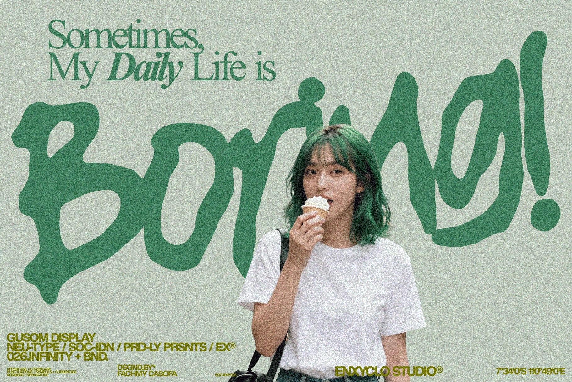 GUSOM — Gritty Poster Font