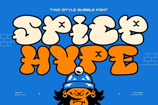 Spice Hype - Bubble Graffiti Font