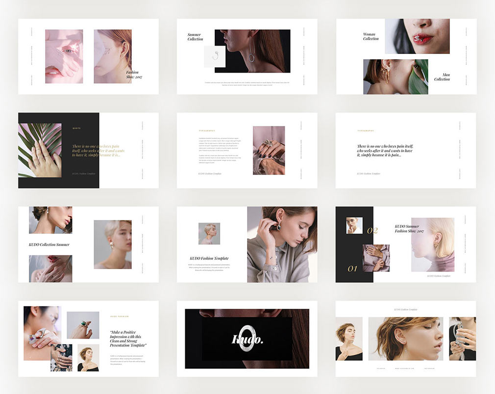 Free fashion presentation template: Keynote, PowerPoint