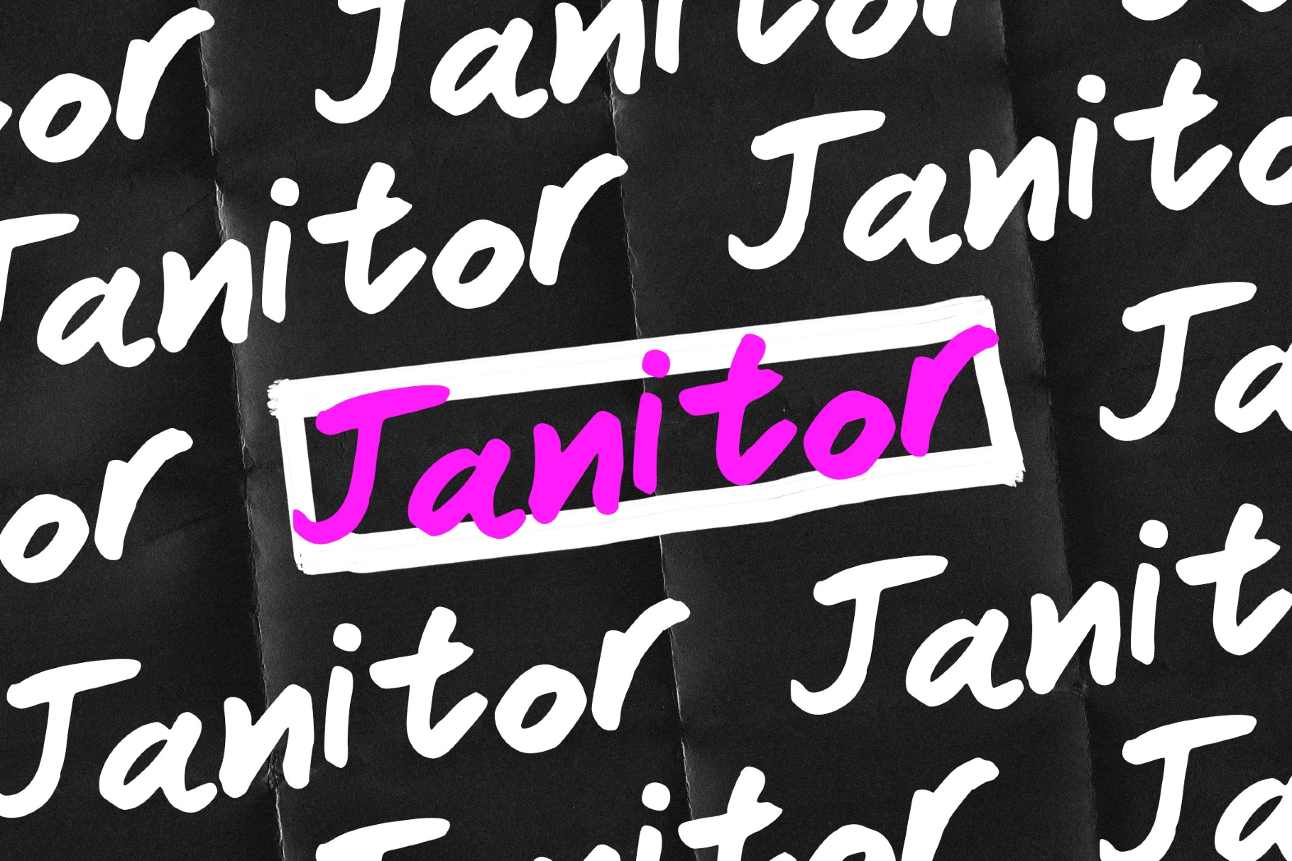 Janitor Marker Font