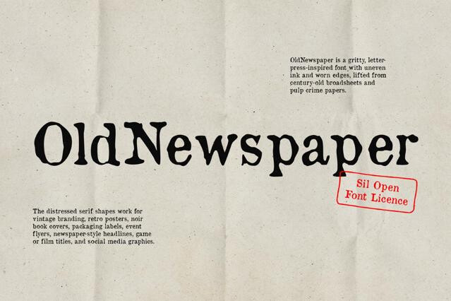 OldNewspaper Typewriter Font