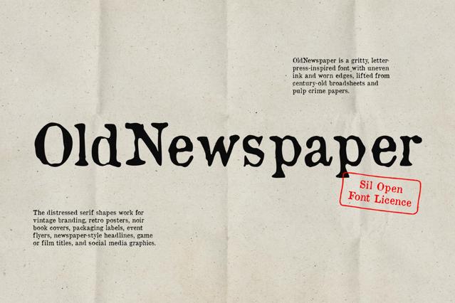 Download OldNewspaper Typewriter Font