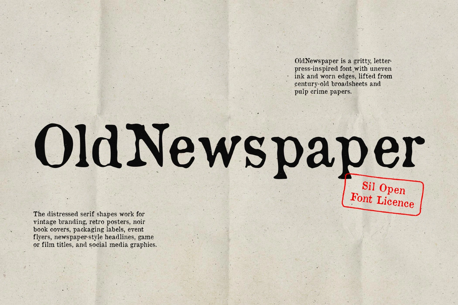 OldNewspaper Typewriter Font