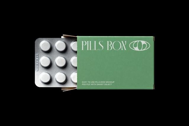 Pills Blister Box Mockup