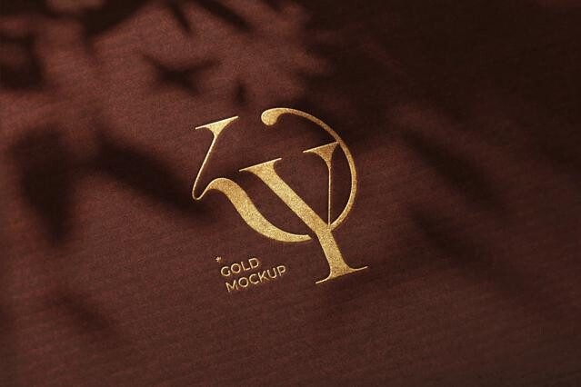 Embossed Gold Logo Mockup