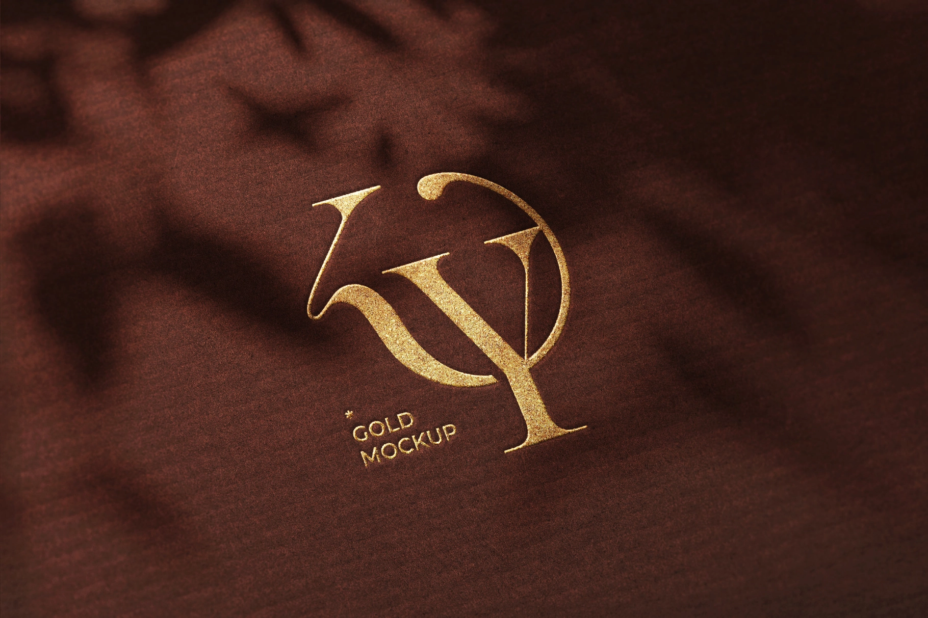Embossed Gold Logo Mockup