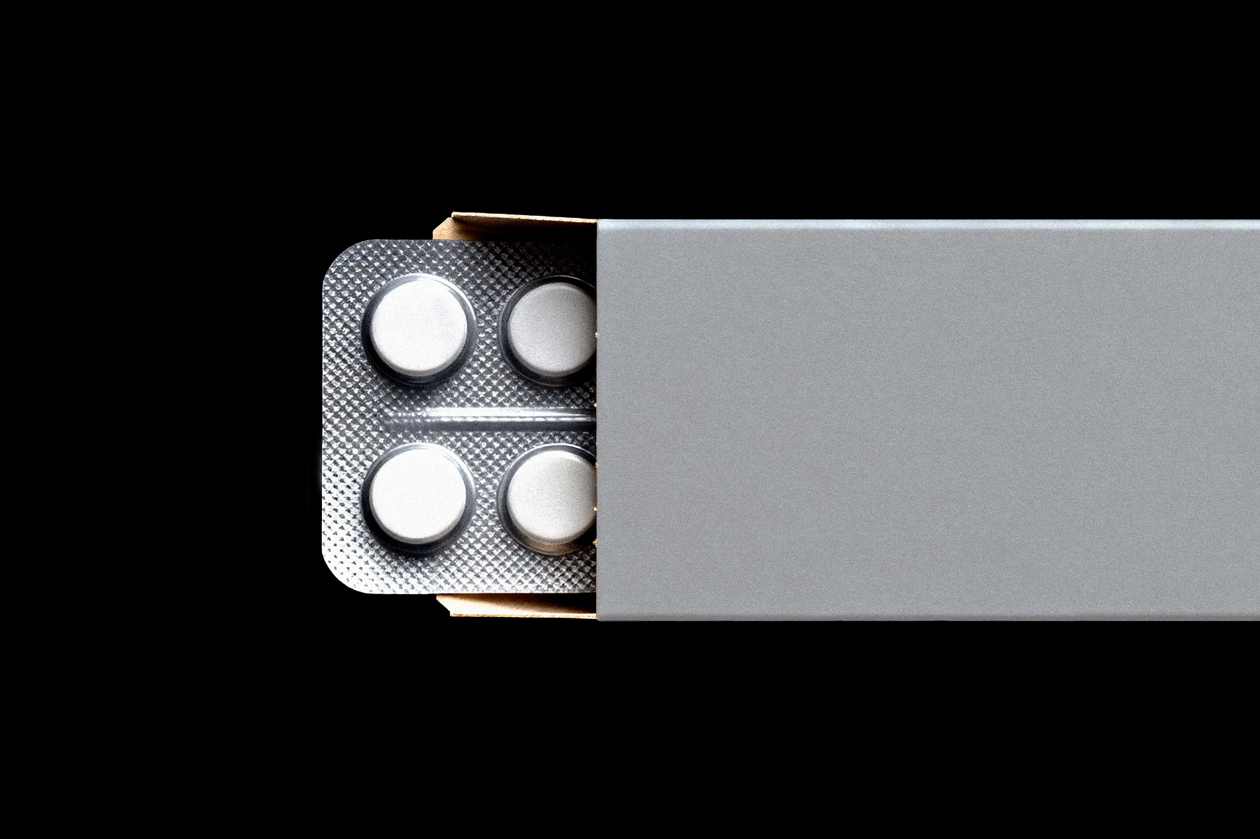 Medicine Box Mockup with Blister Pack