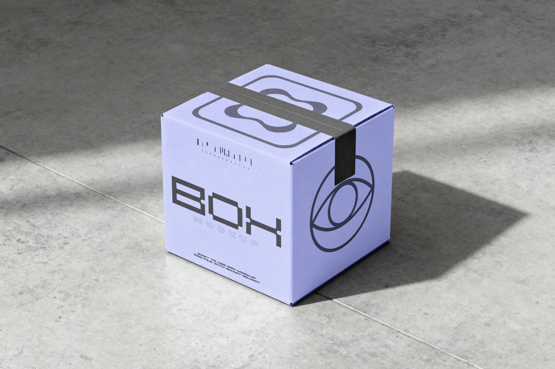 Shipping Box Mockup with Tape Seal