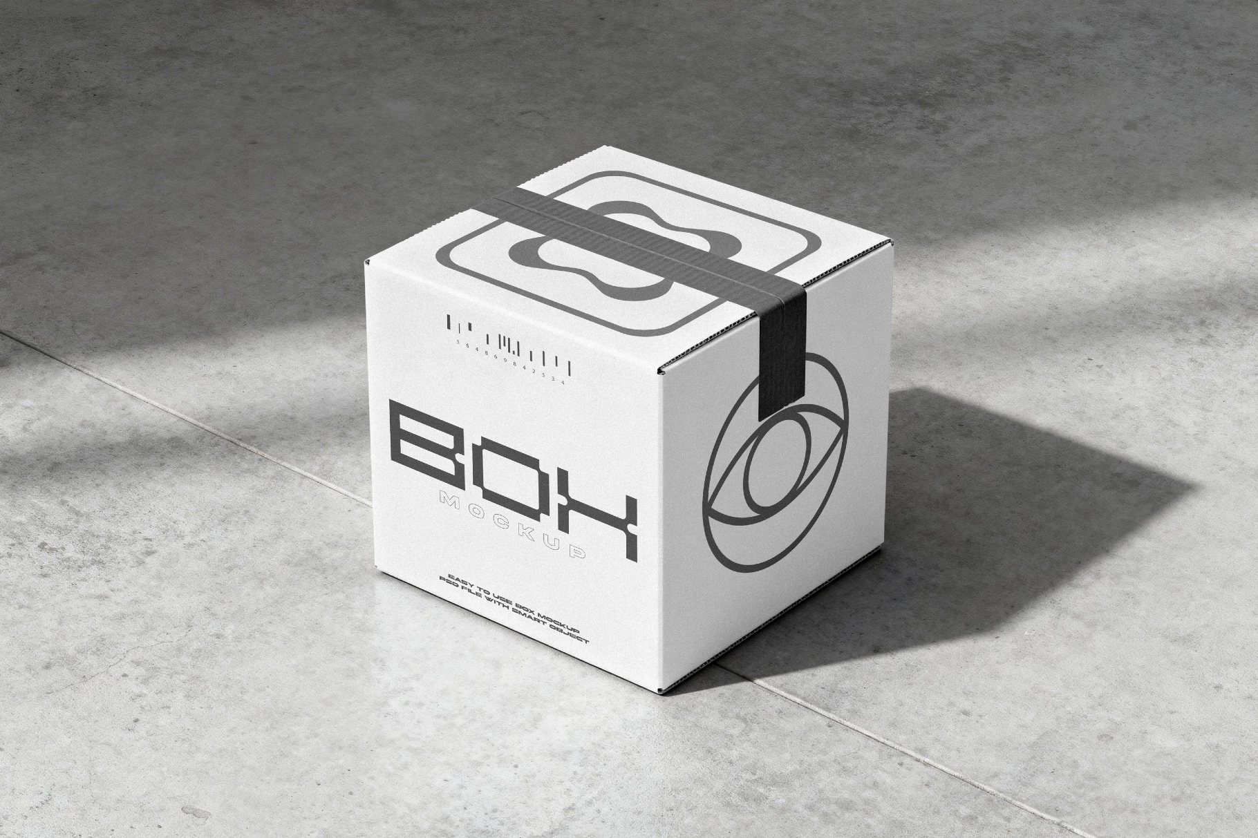 Shipping Box Mockup with Tape Seal