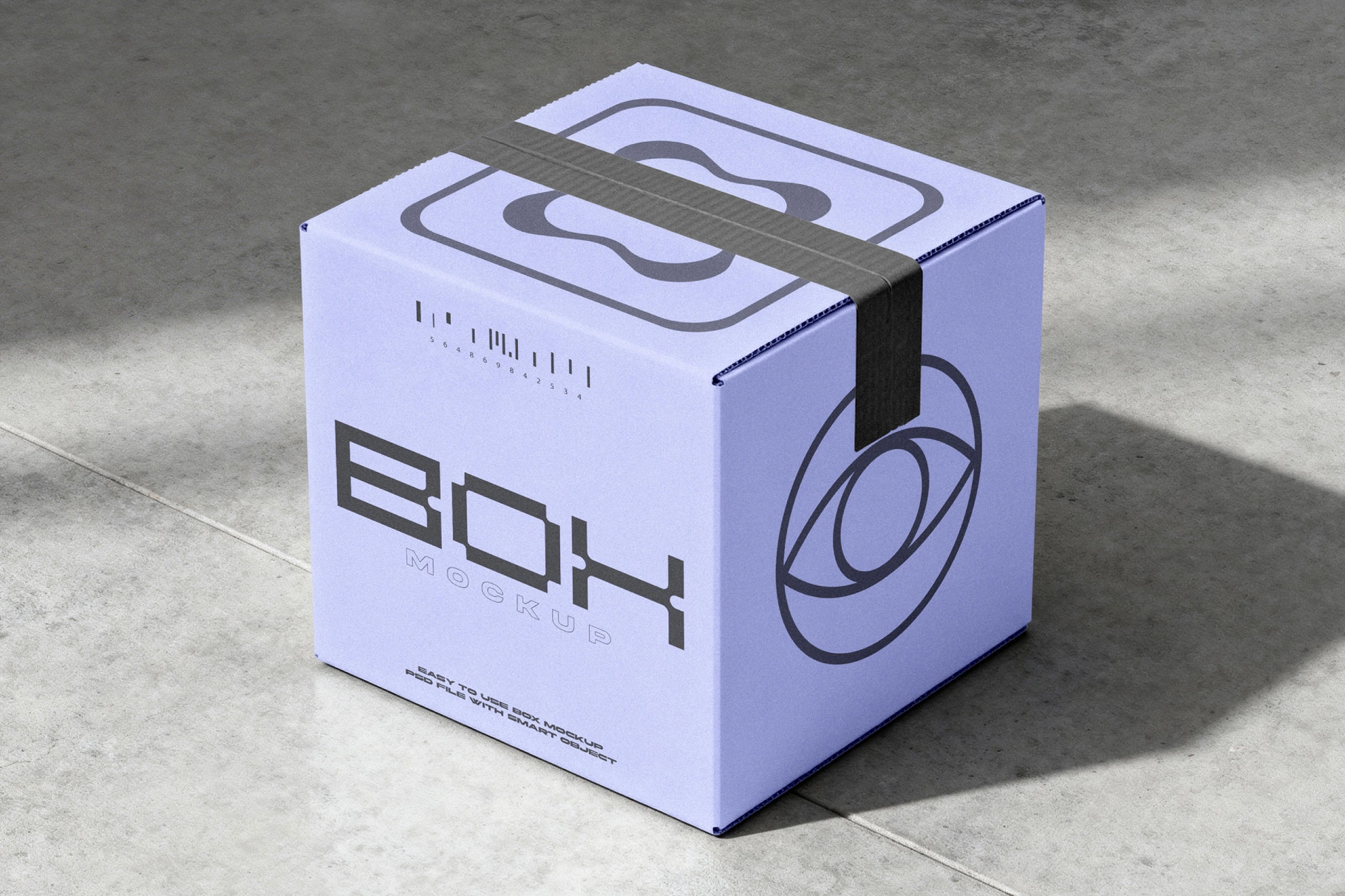 Shipping Box Mockup with Tape Seal