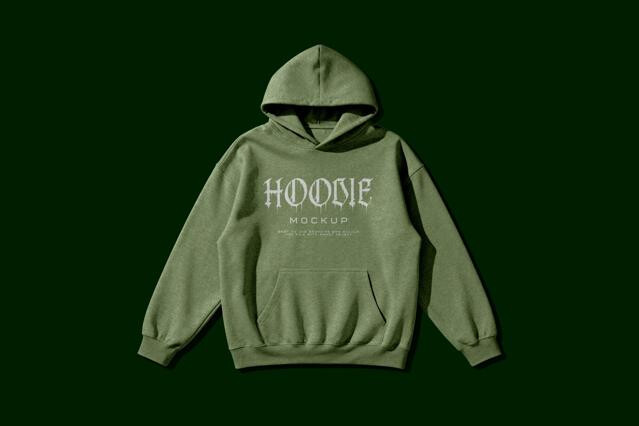 Pullover Hoodie Mockup with Front Print
