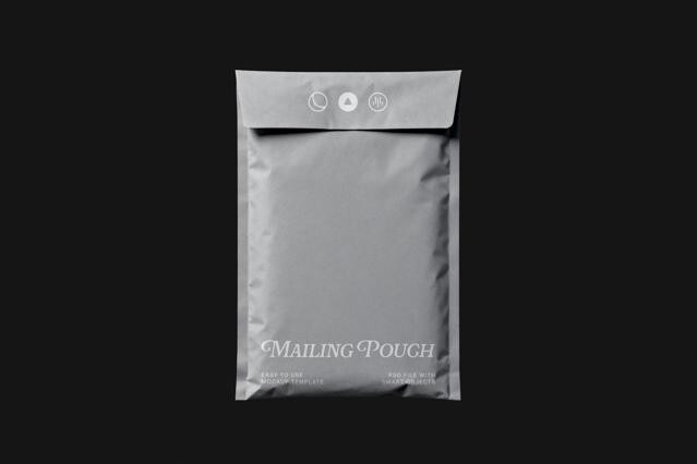 Plastic Mailing Pouch Mockup
