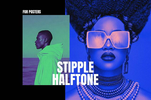 Stipple Halftone Effect