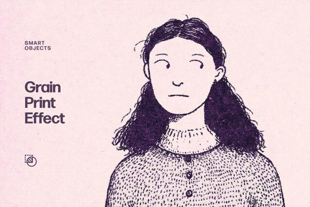 Grain Print Photo Effect