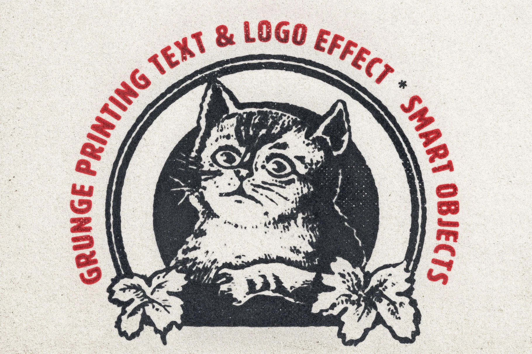 Vintage Print Text Effect