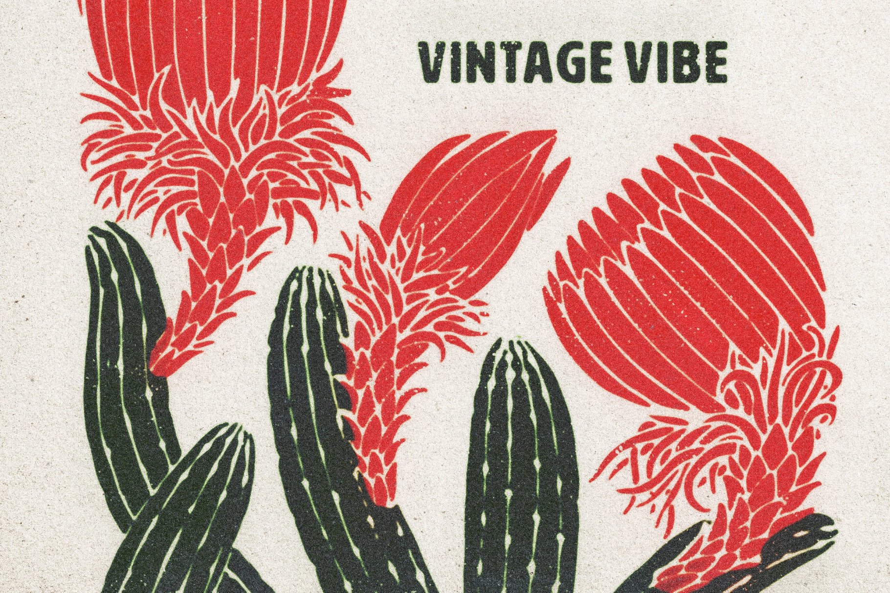 Vintage Print Text Effect