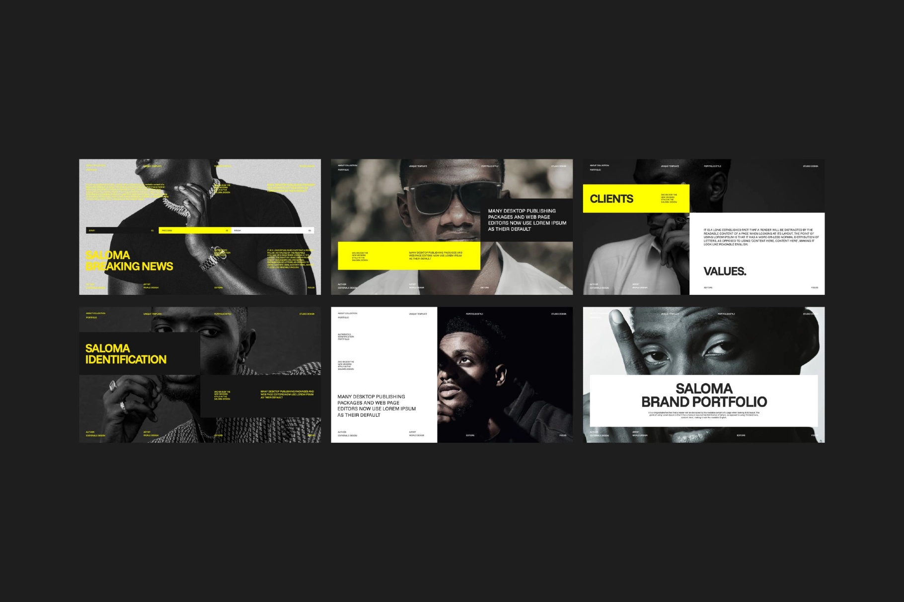 Brand Portfolio PowerPoint Template - Saloma