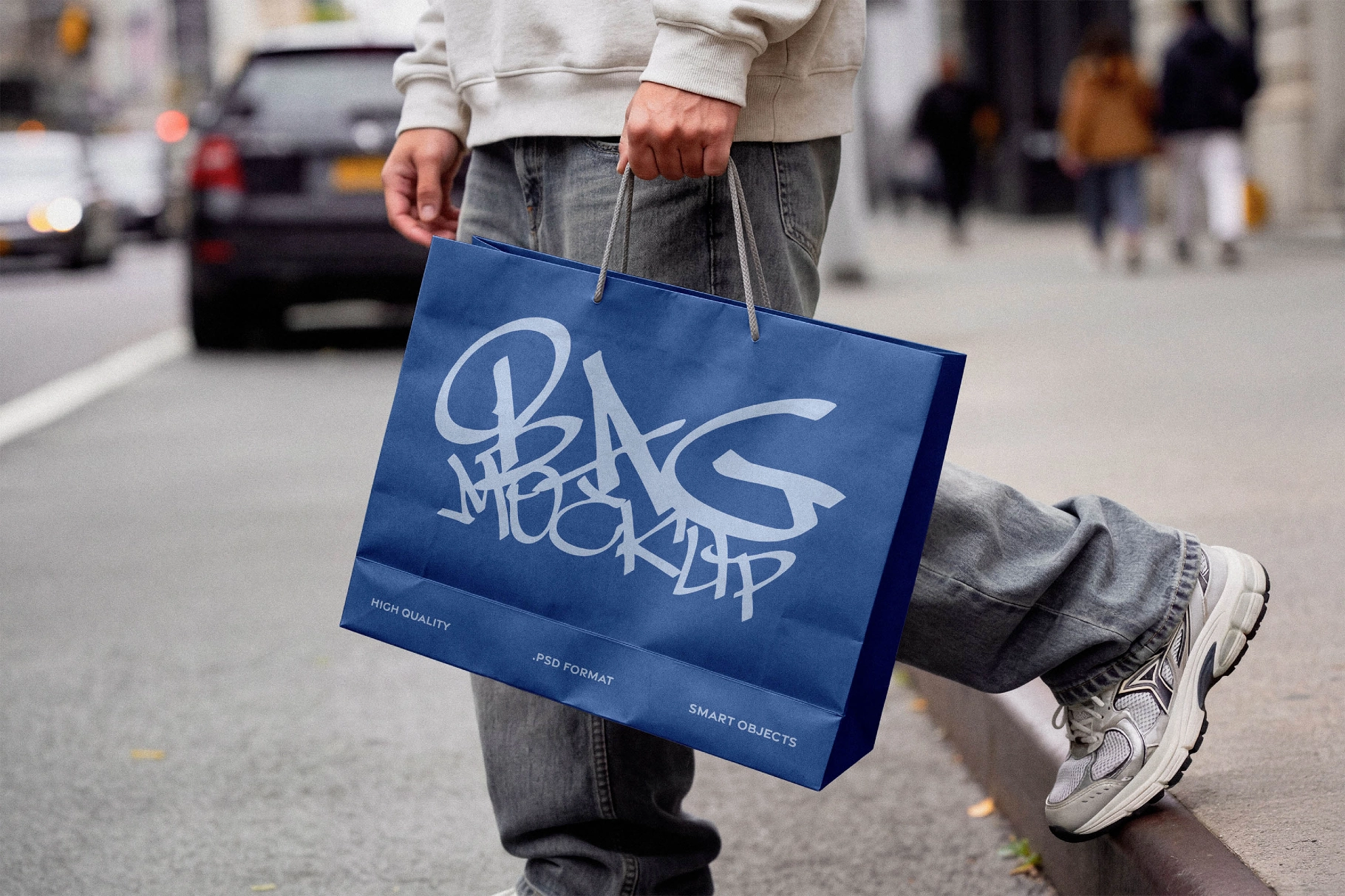 Handheld Shopping Bag Mockup