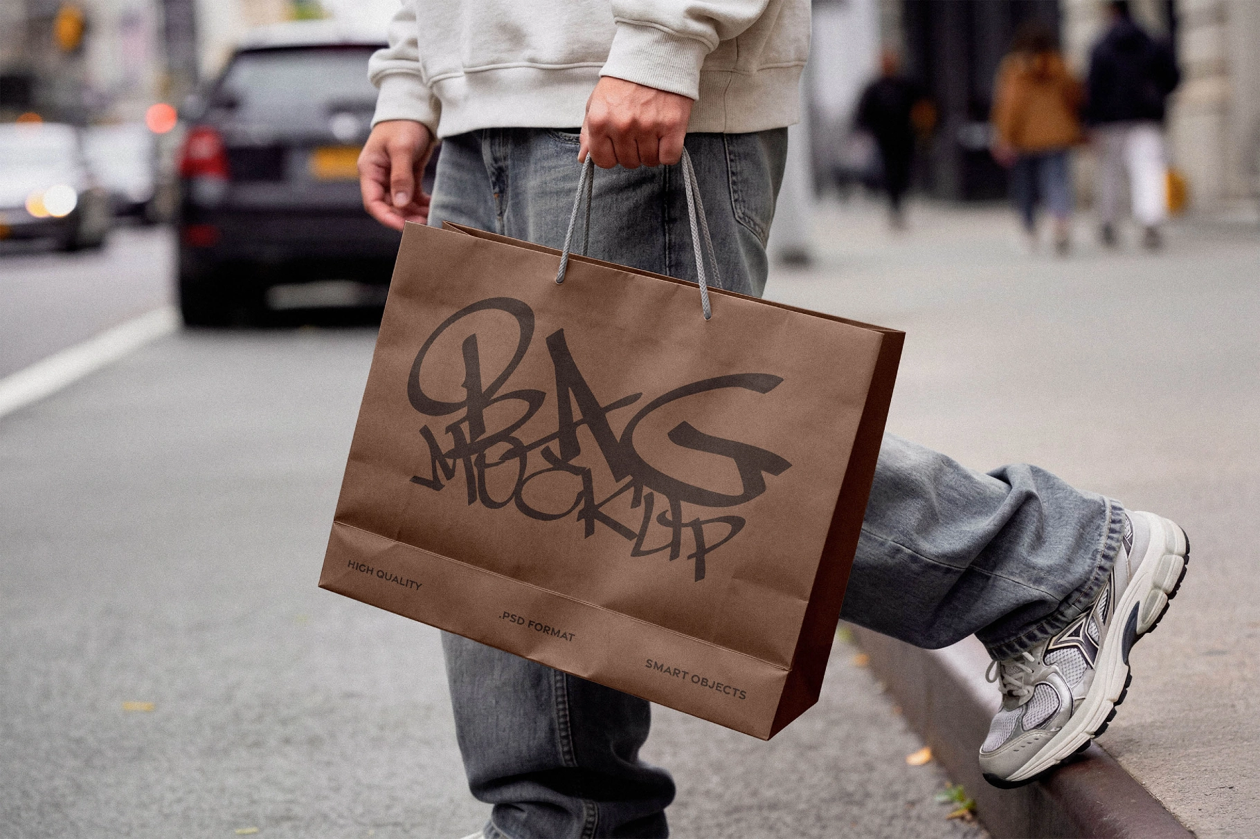 Handheld Shopping Bag Mockup