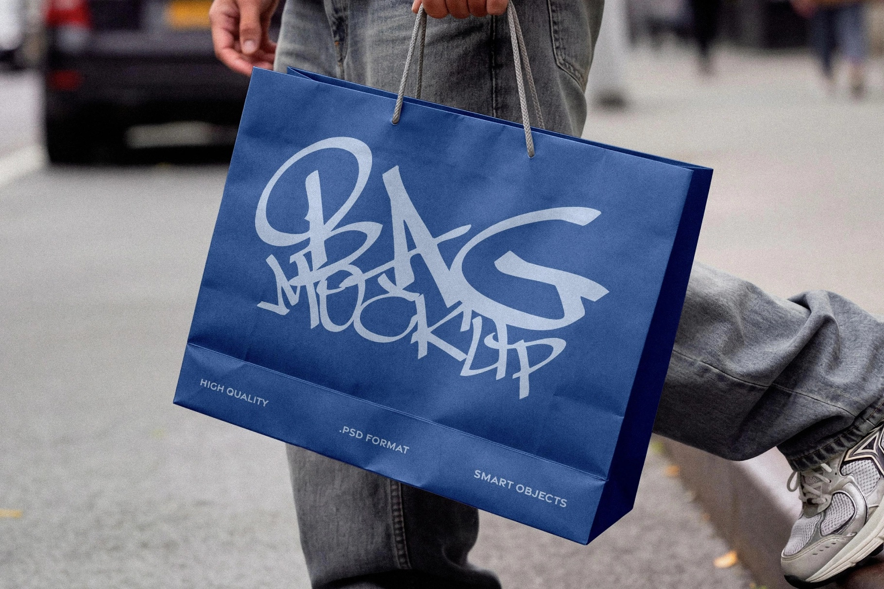 Handheld Shopping Bag Mockup