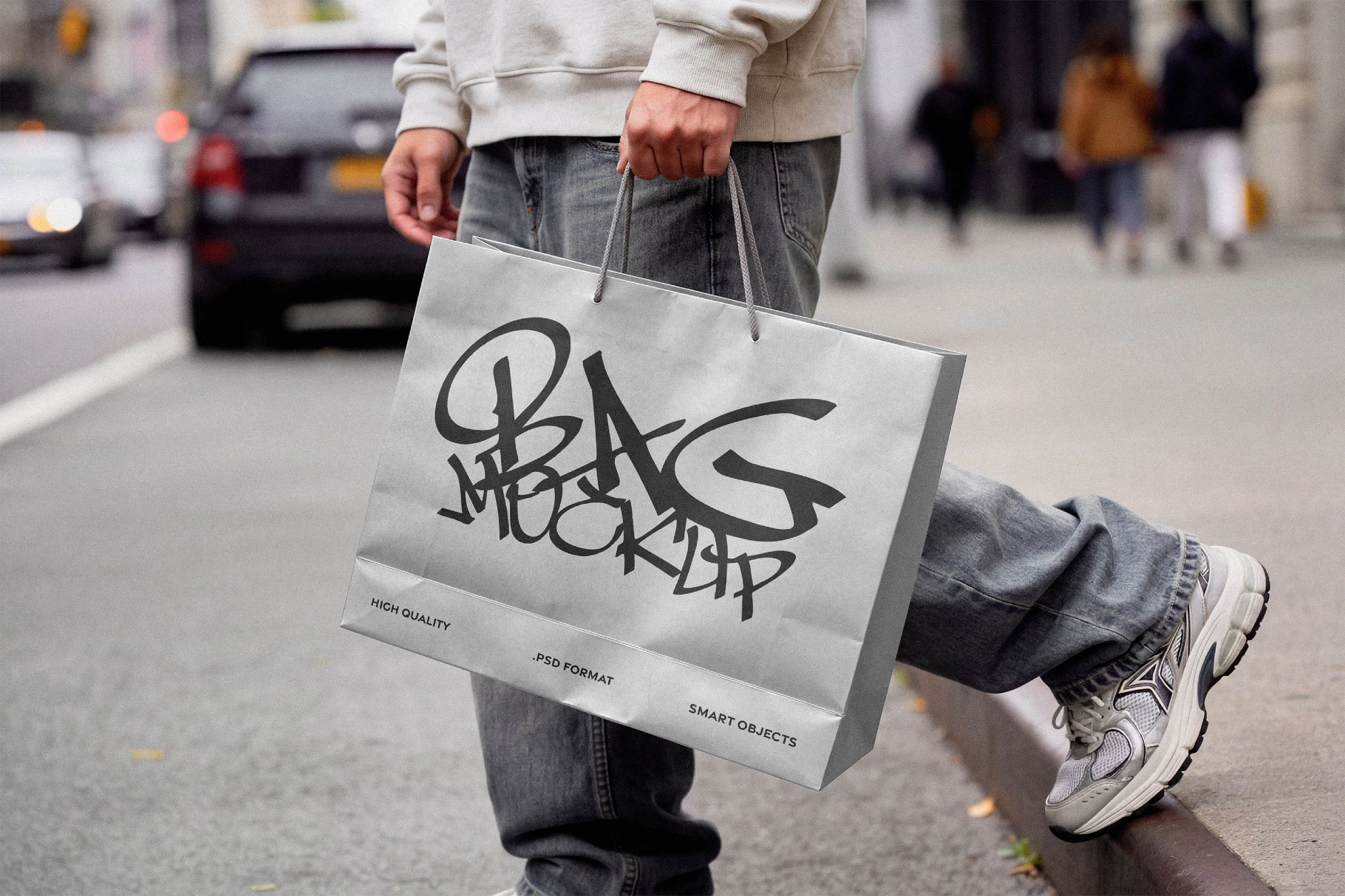 Handheld Shopping Bag Mockup