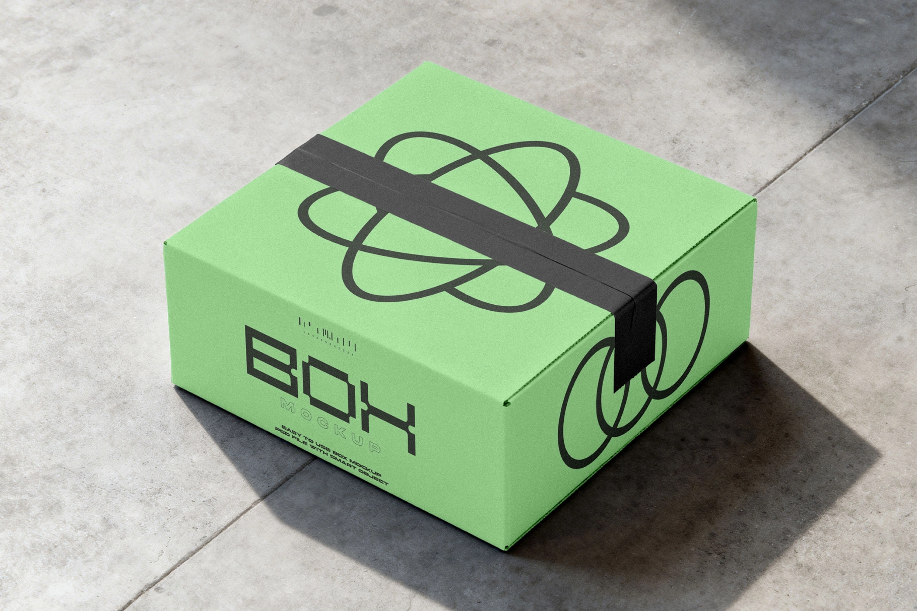 Taped Shipping Box Mockup