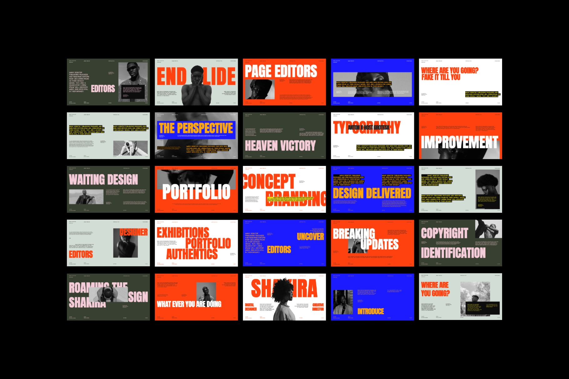 Typography Driven Presentation for Google Slides
