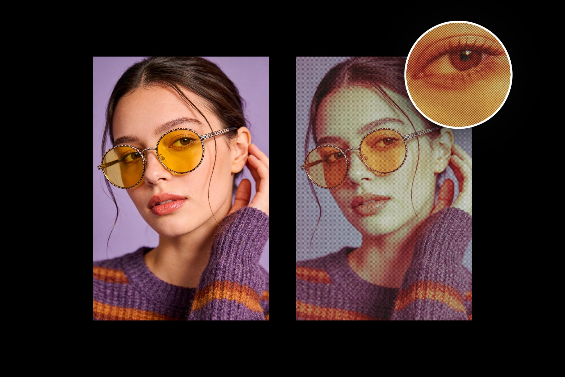 Retro Halftone Magazine Effect