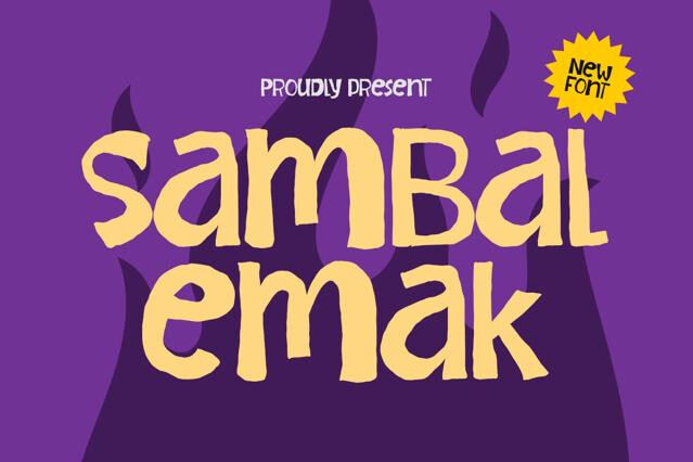 Sambal Emak – Cute Food Branding Font