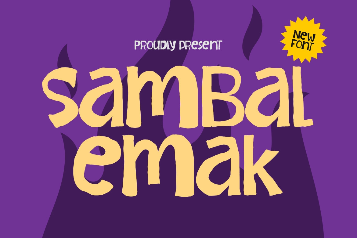 Sambal Emak – Cute Food Branding Font