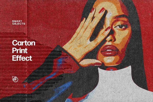 Carton Print Photo Effect