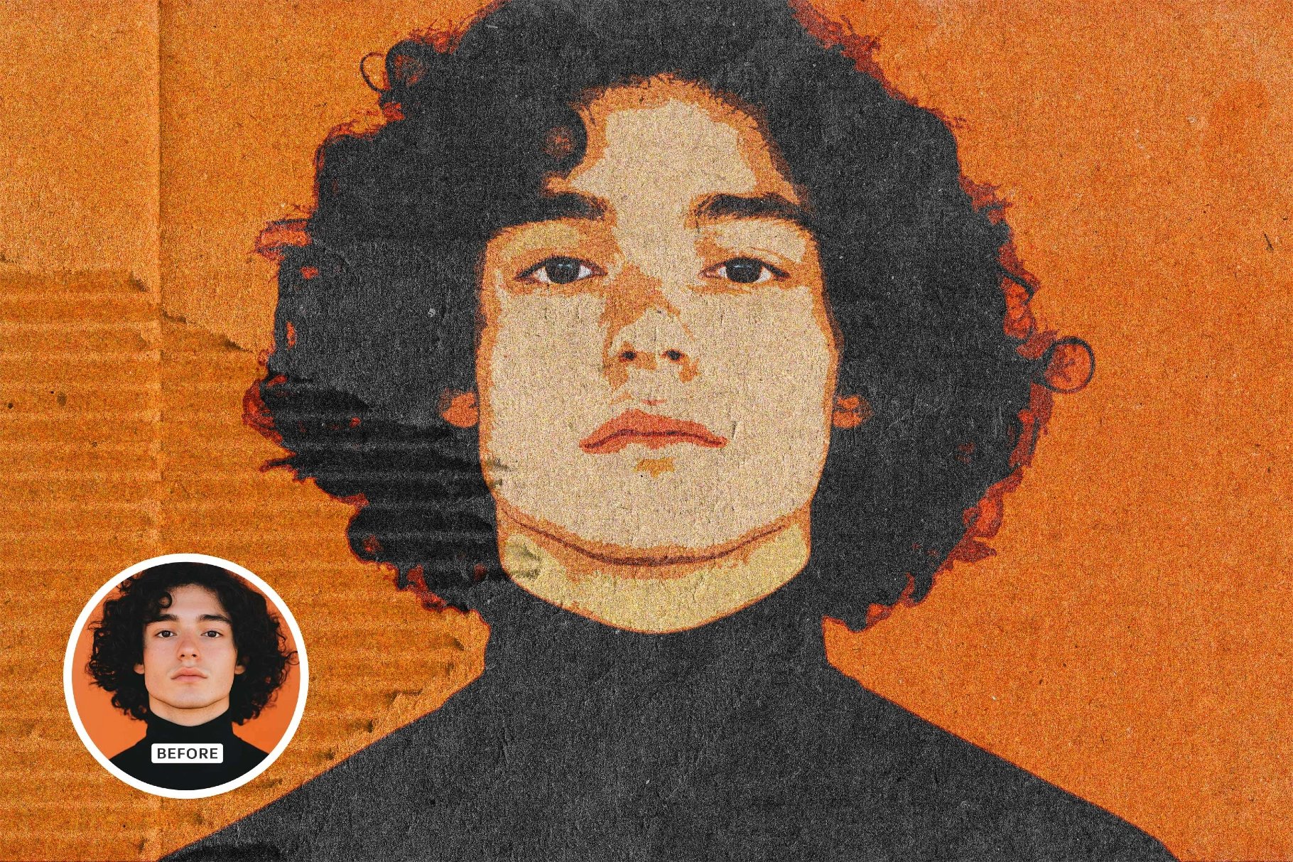 Carton Print Photo Effect