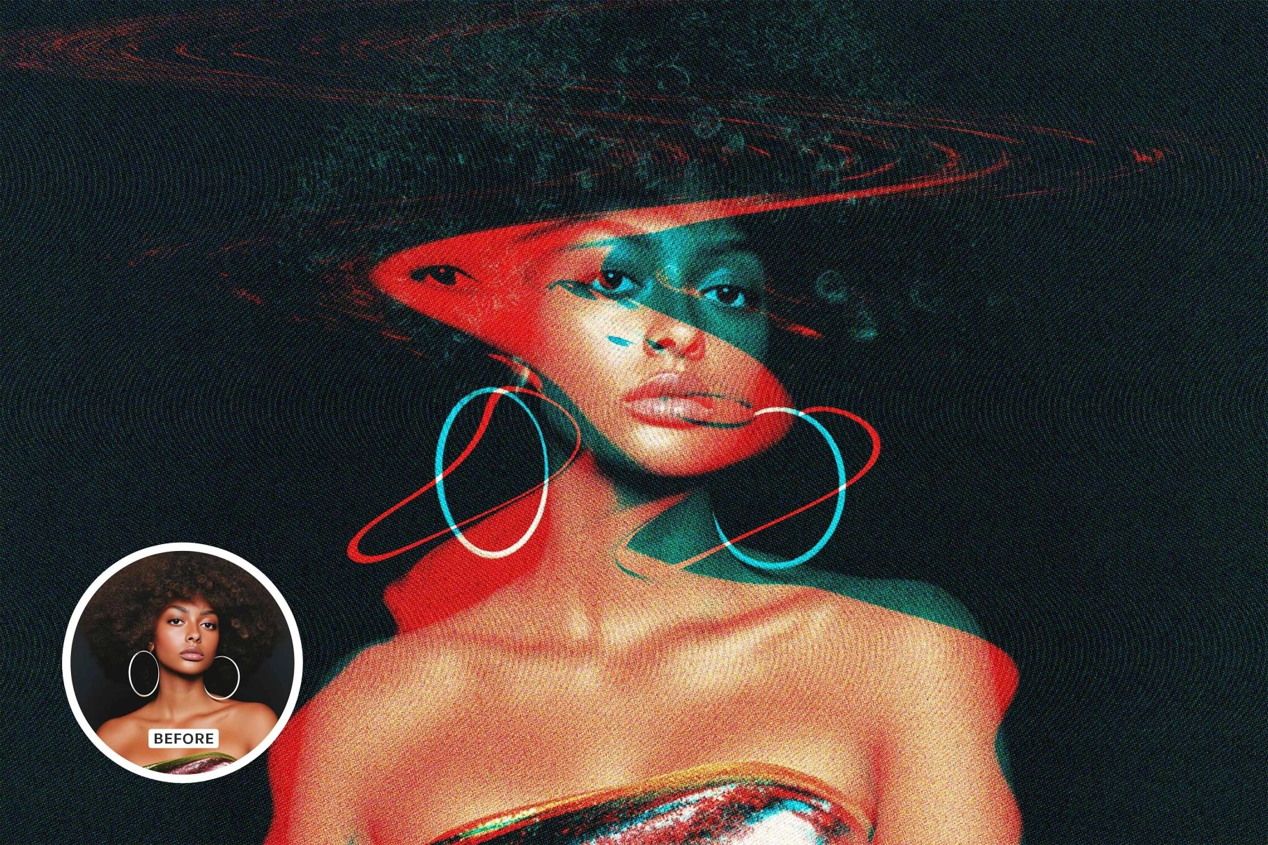 Screen Interference Photo Effect