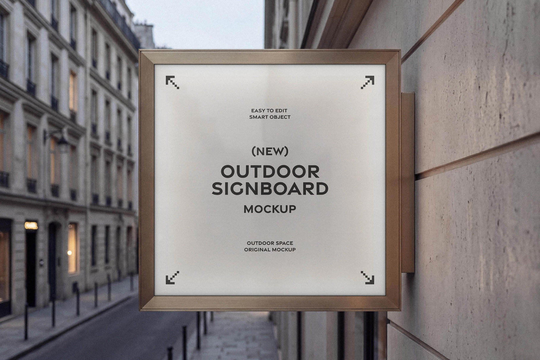 Square Outdoor Sign Mockup