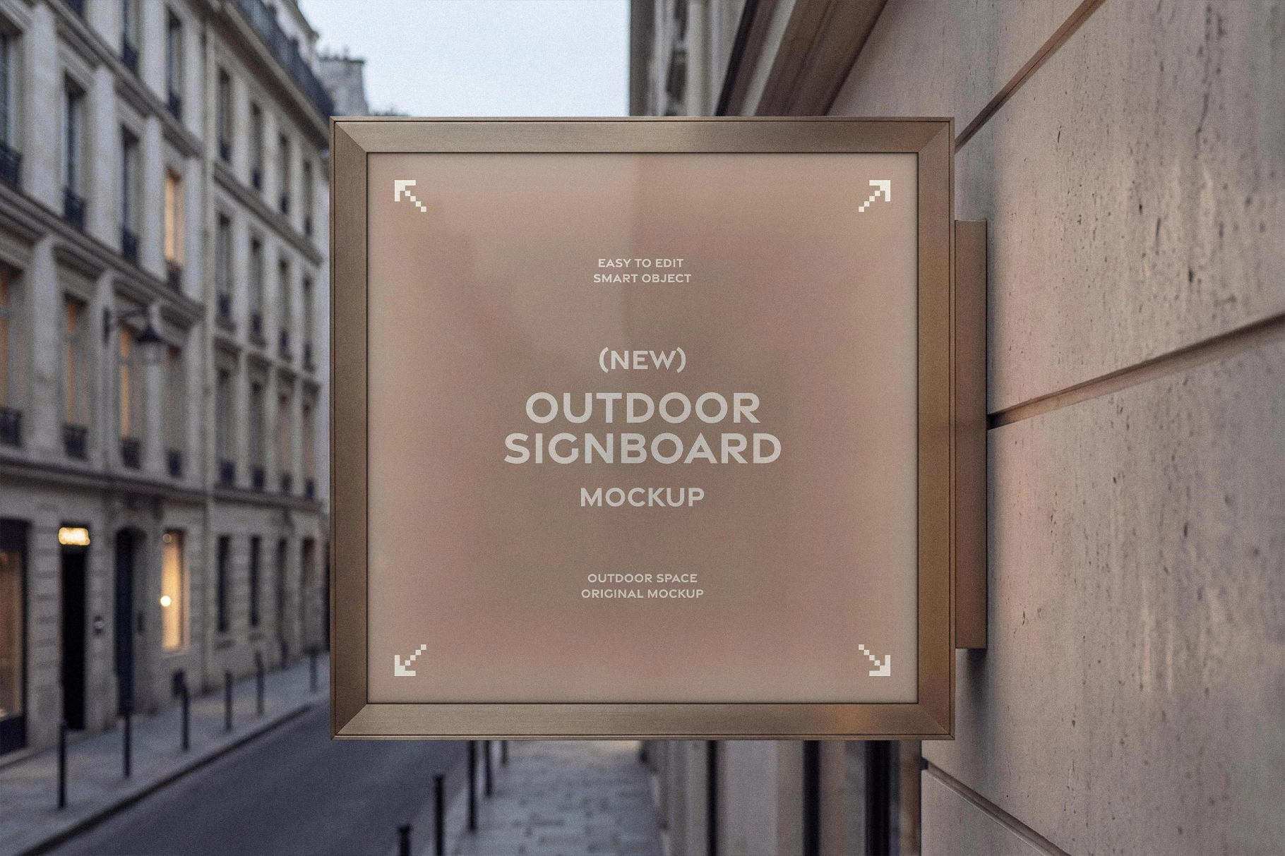 Square Outdoor Sign Mockup