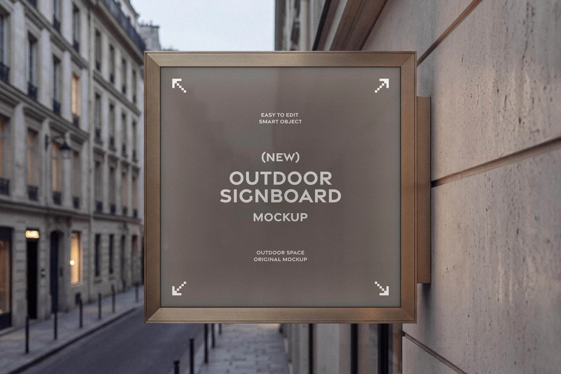 Square Outdoor Sign Mockup