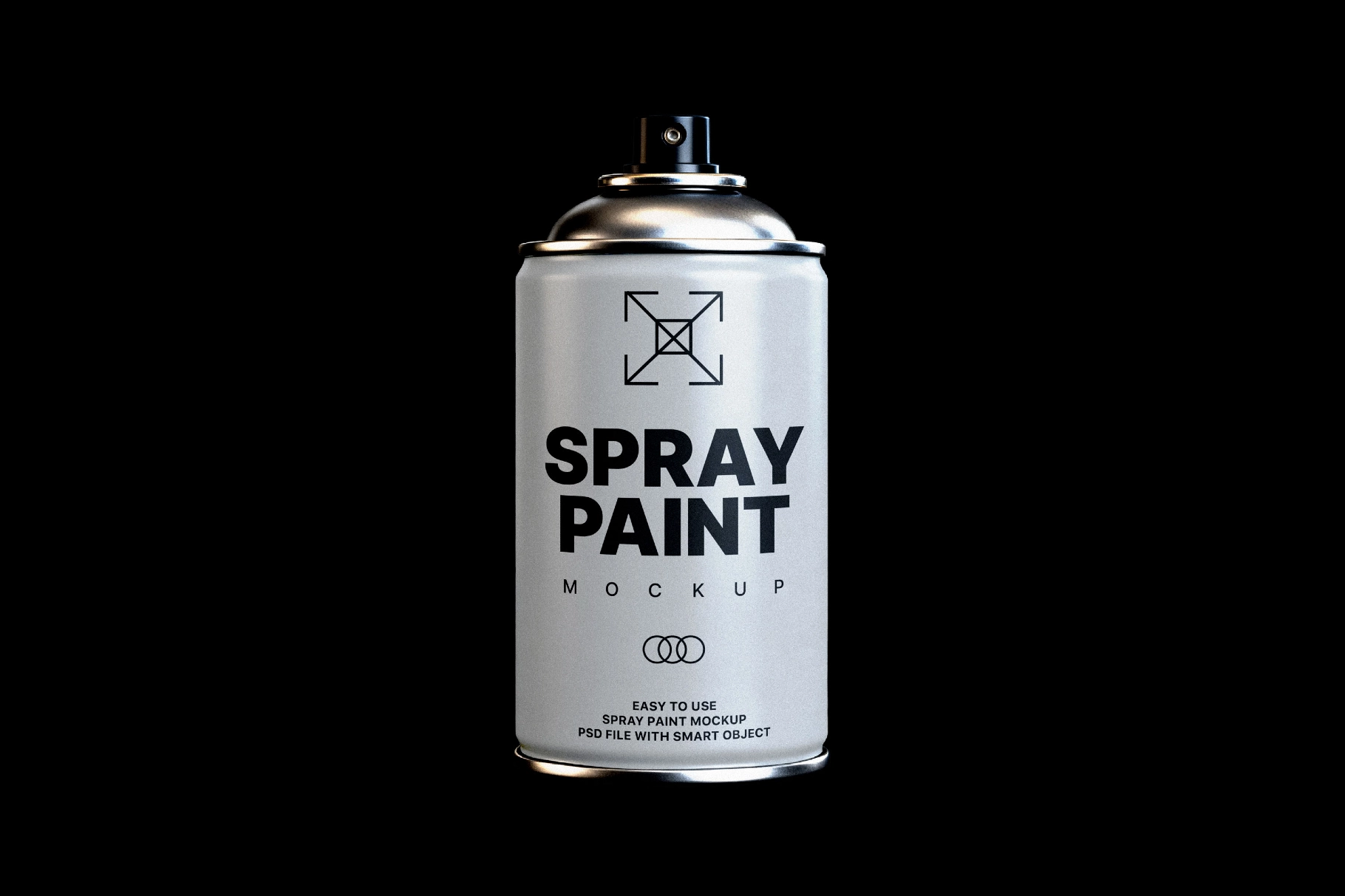 Aerosol Can Mockup with Chrome Top