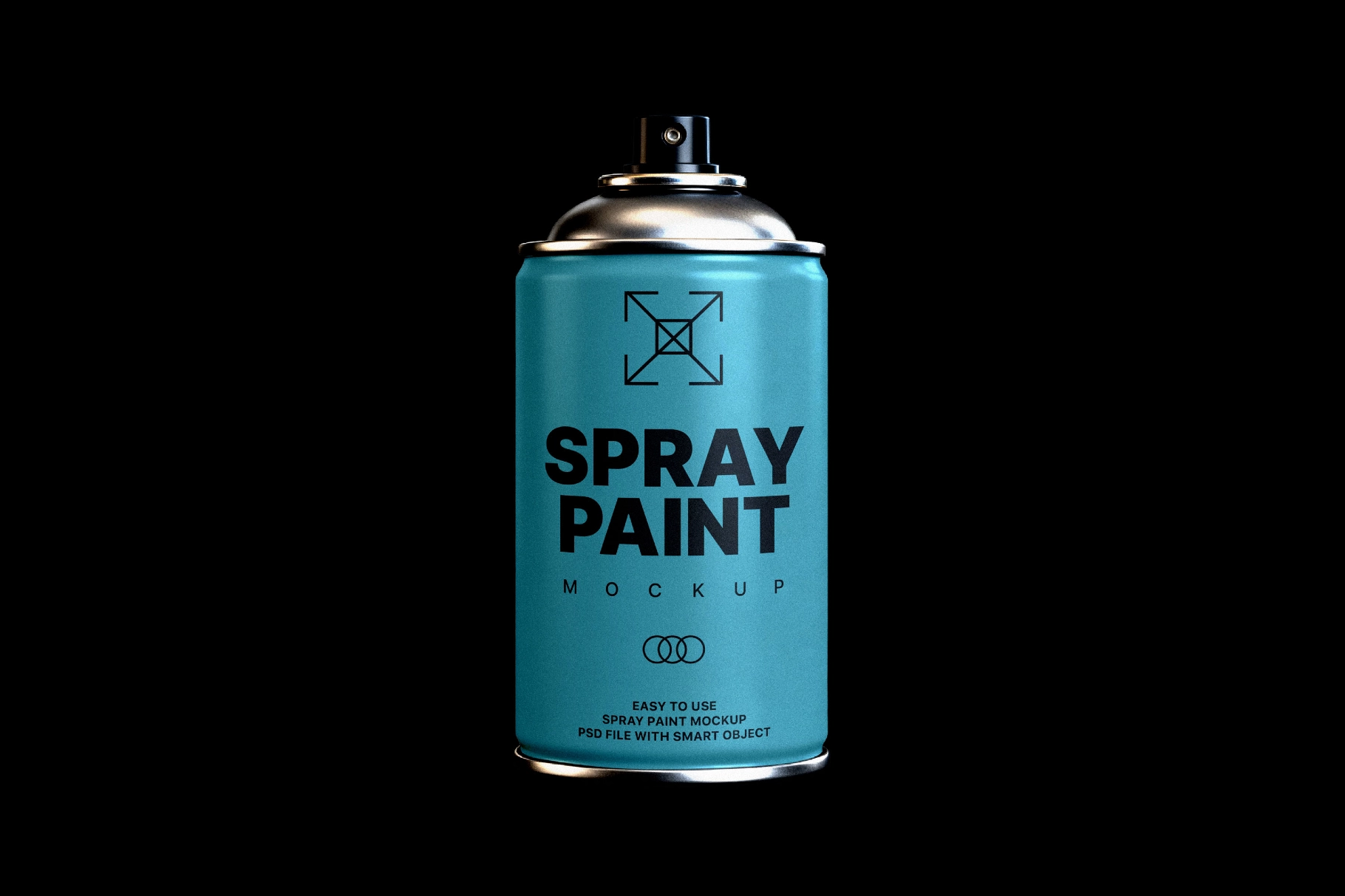 Aerosol Can Mockup with Chrome Top