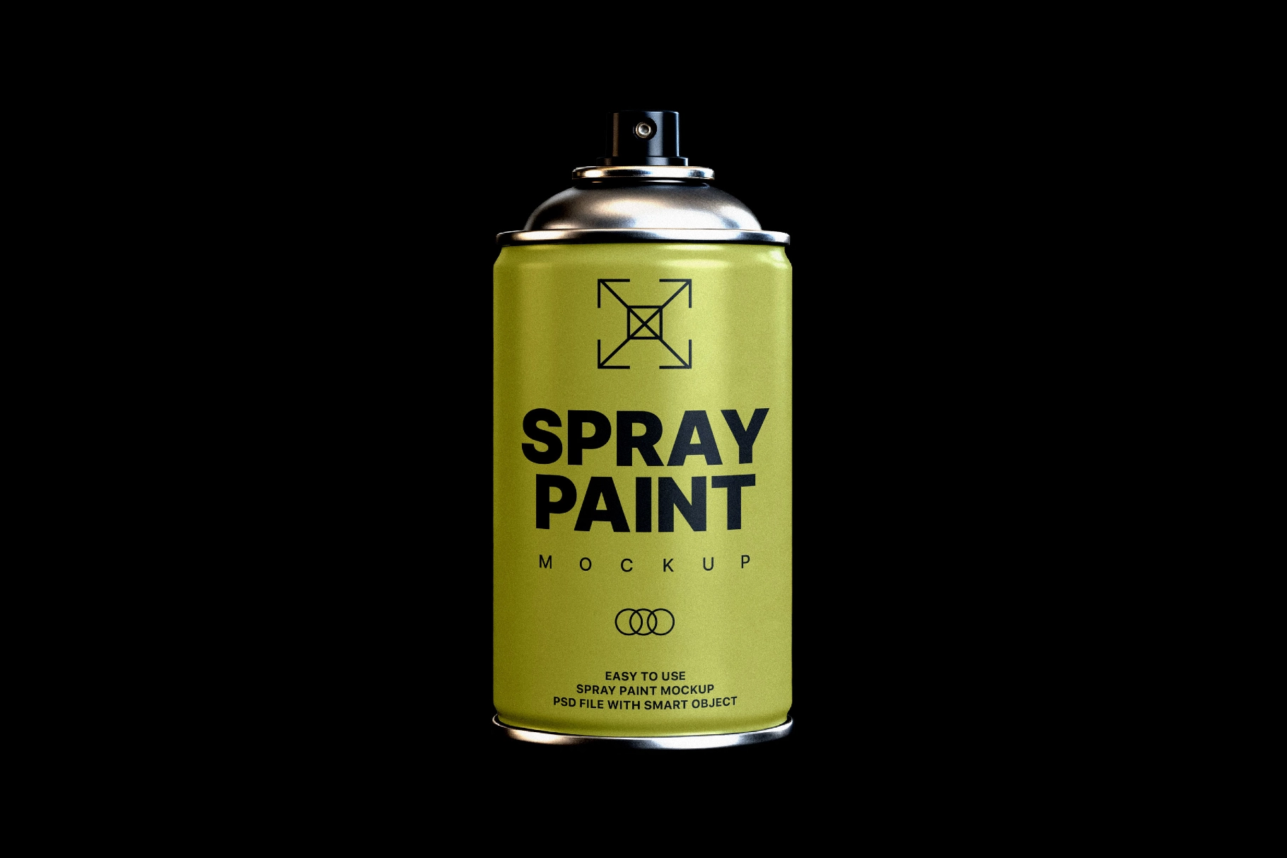 Aerosol Can Mockup with Chrome Top