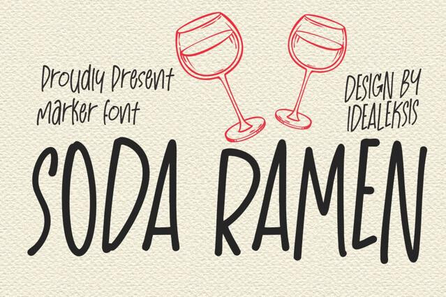 Soda Ramen - Playful Handwritten Font