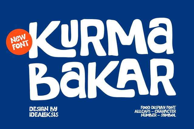 Kurma Bakar - Playful Rounded Display Font